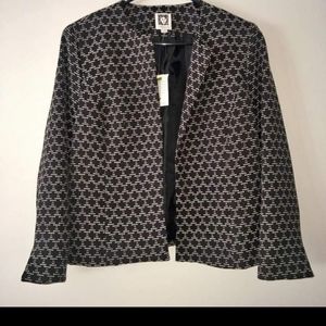 Anne Klein NWT black and white blazer size 14